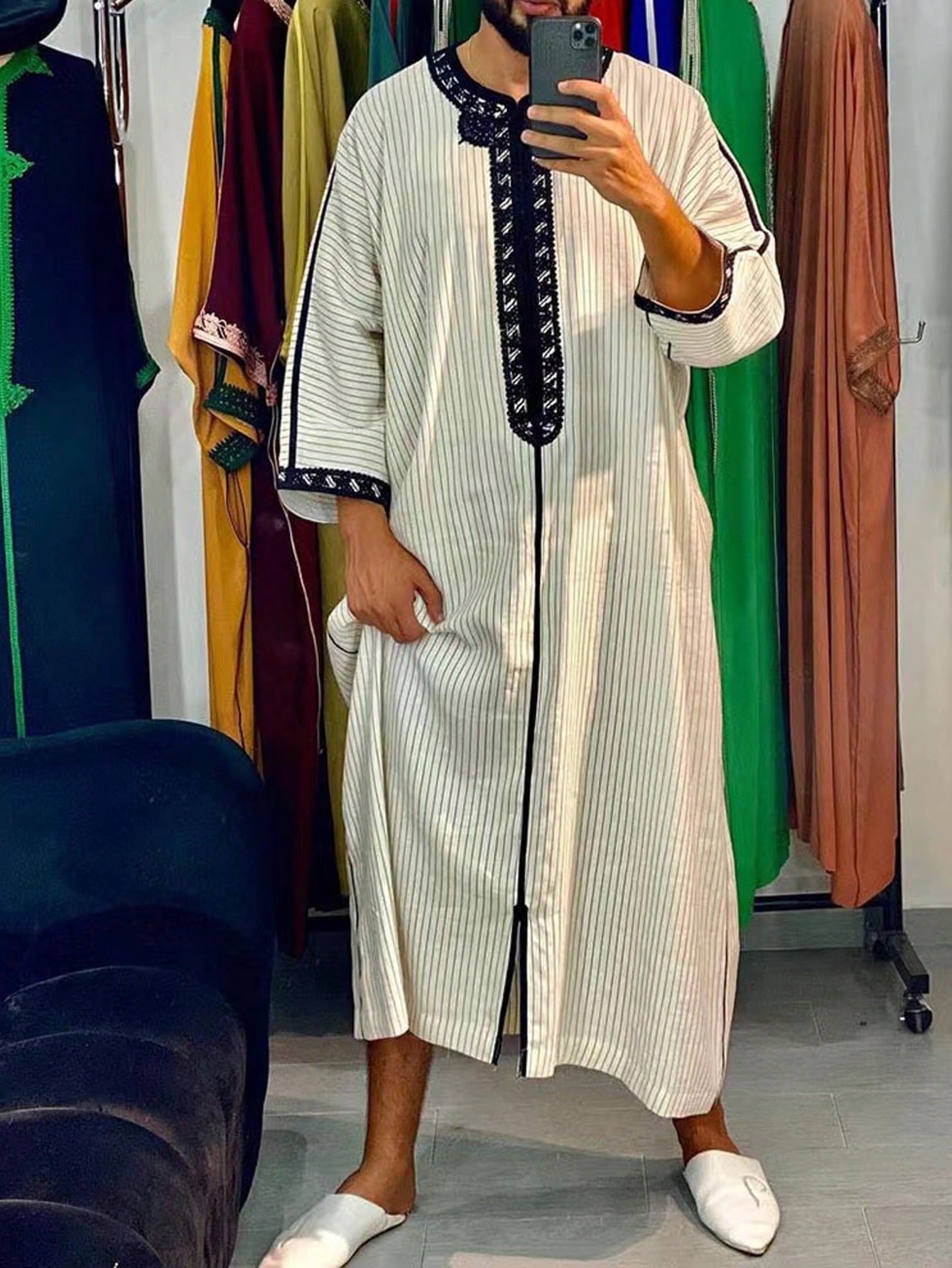 Ethnic Gown - Traditional Middle Eastern Style Muslim Men's