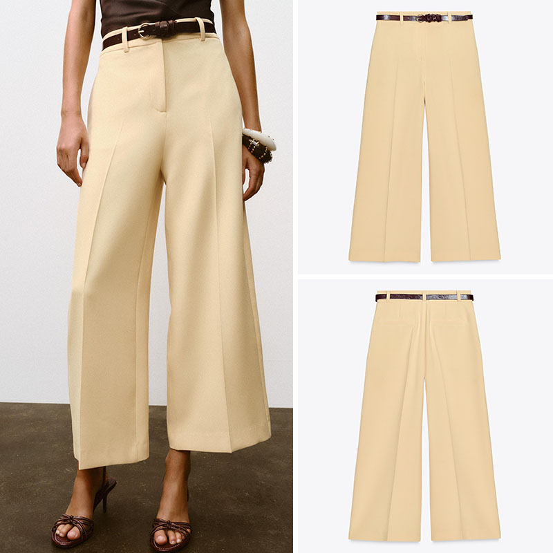 Ethnic Fashion For Ladies - High Waist Casual Wide Leg Pants