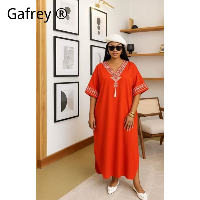 Middle Eastern Printed Abaya W - Ethnic Gown ulasan dan harga