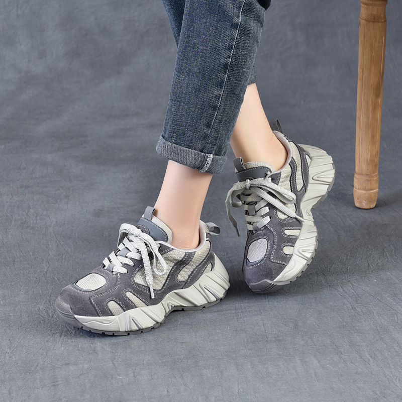 4.5cm Air Mesh Suede Genuine L - Ethnic Fashion In ulasan dan harga