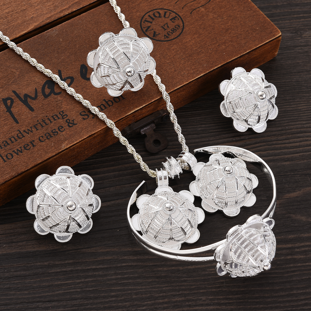 Africa Silver Color Jewelry Ac - Ethnic Fashion In Dubai ulasan dan harga