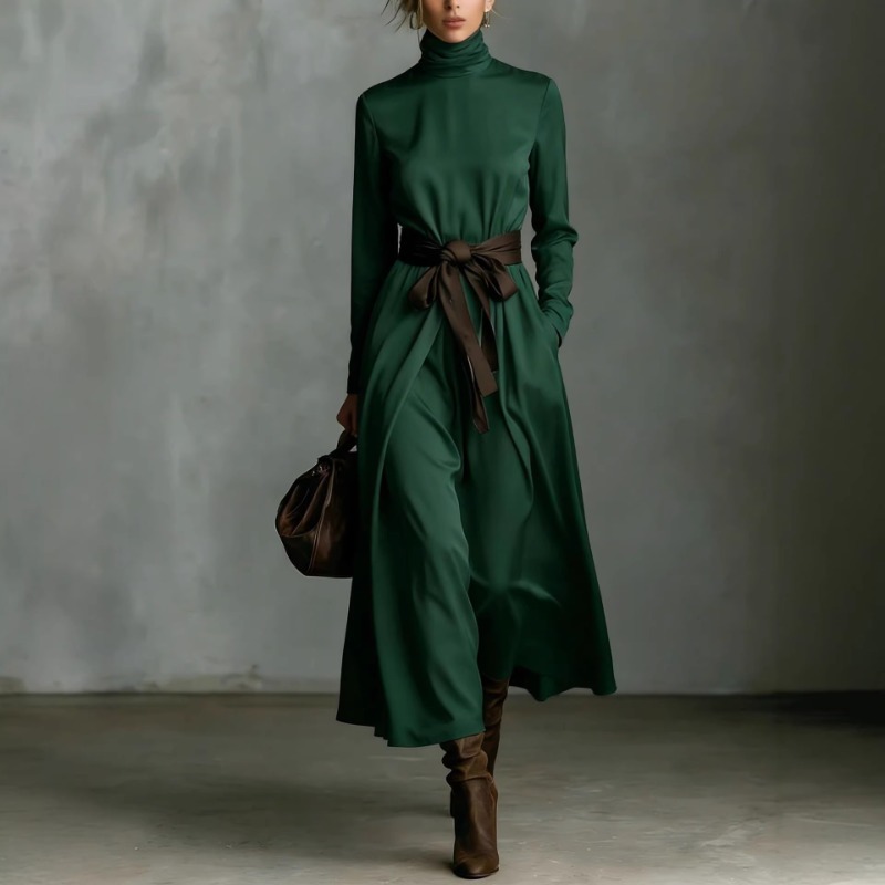 Autumn Elegant High Collar Sol - Ethnic Gown ulasan dan harga