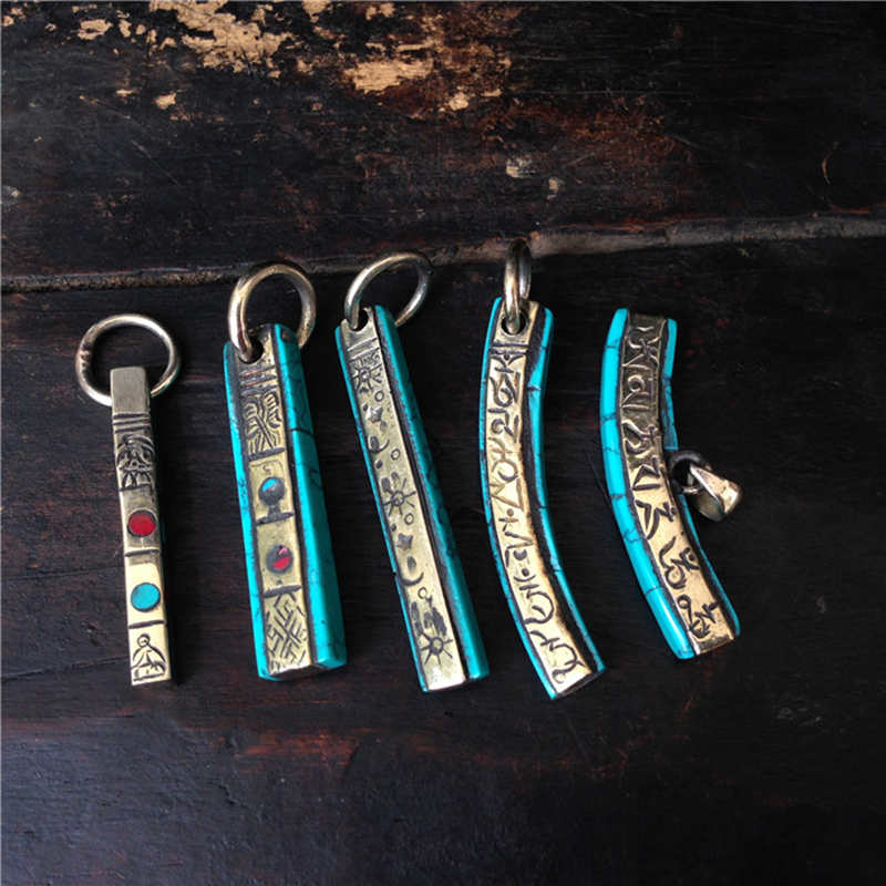 Tibetan Mantras Amulet Charms  - Ethnic Fashion Com ulasan dan harga