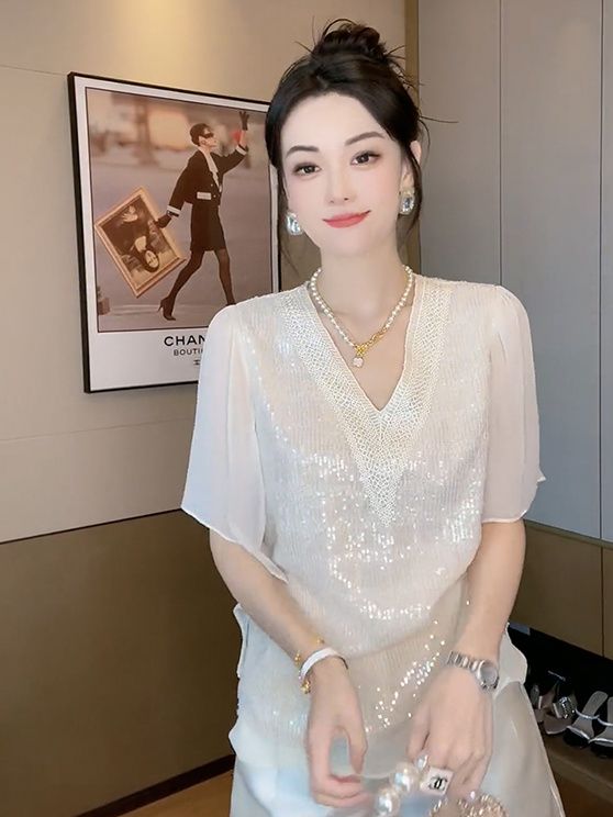 French Chiffon Shirt 2025 Summ - Thai Silk Blouse ulasan dan harga