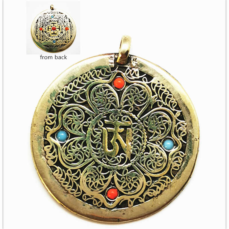 Tibetan OM Mantras Amulet Copp - Ethnic Fashion Com ulasan dan harga