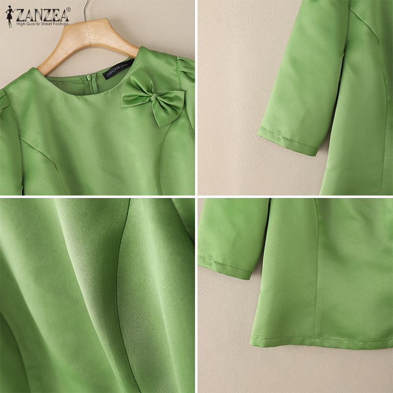 ZANZEA Women's Elegant Satin B - Thai Silk Blouse ulasan dan harga