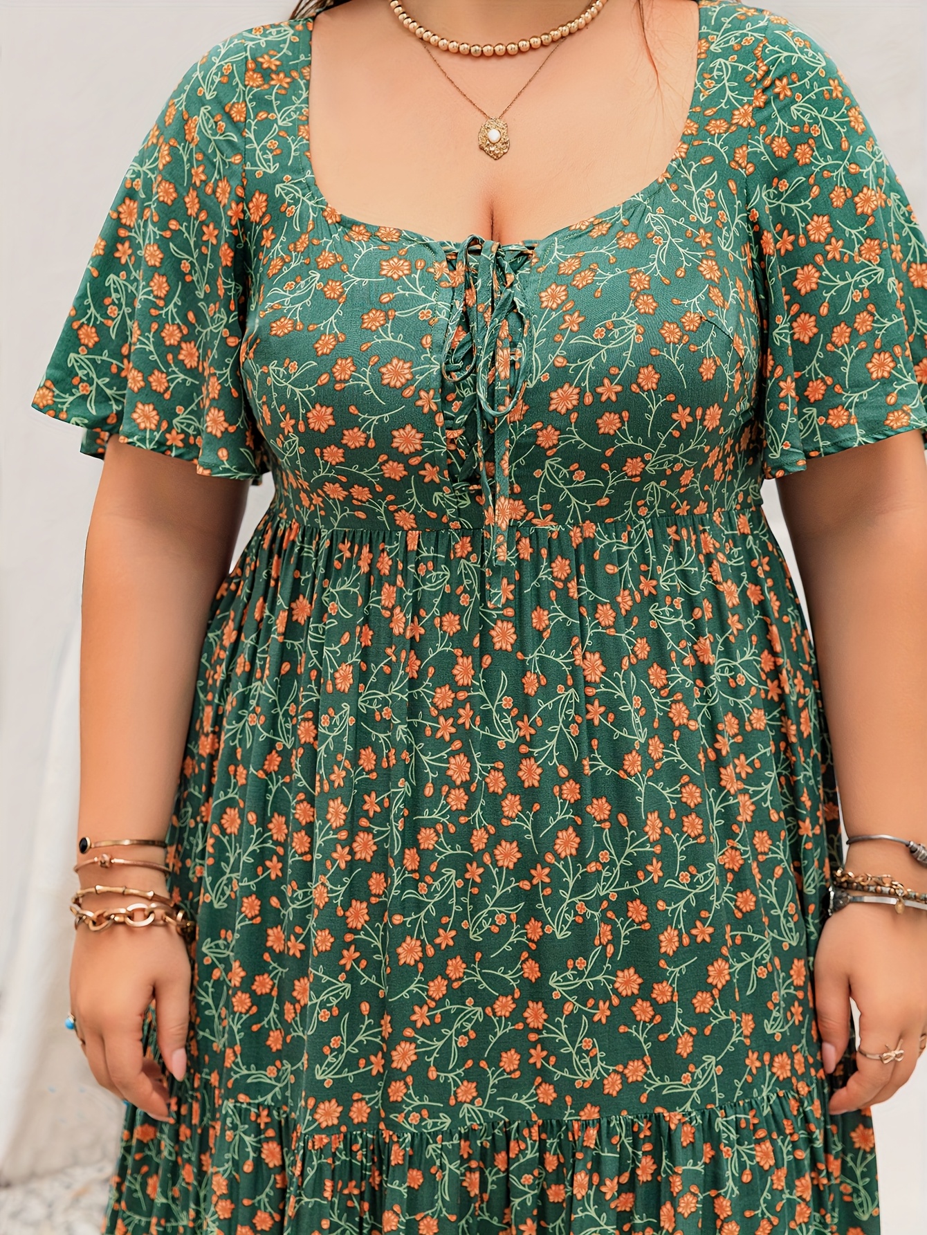 Plus Size Bohemian Long Dress  - Ethnic Fashion Dress ulasan dan harga