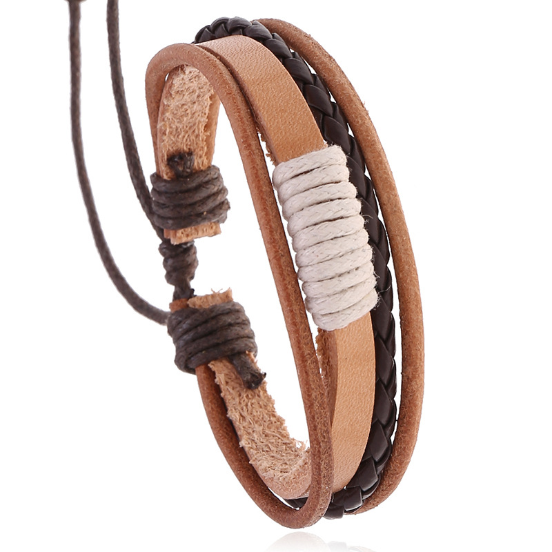 2025 Leather Bracelet Men Bang - Ethnic Fashion Pk ulasan dan harga