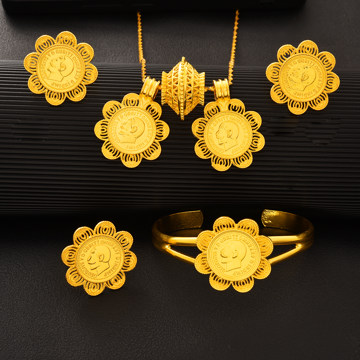 Dubai 24k Gold Plated Double P - Ethnic Fashion In Dubai ulasan dan harga
