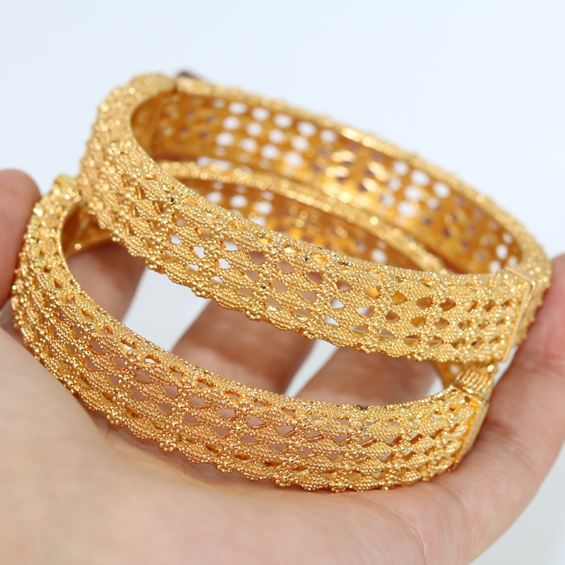 2pcs/lot Indian Gold Bracelets - Ethnic Fashion In Dubai ulasan dan harga
