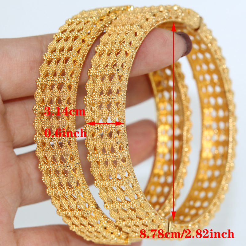 2pcs/lot Indian Gold Bracelets - Ethnic Fashion In Dubai ulasan dan harga