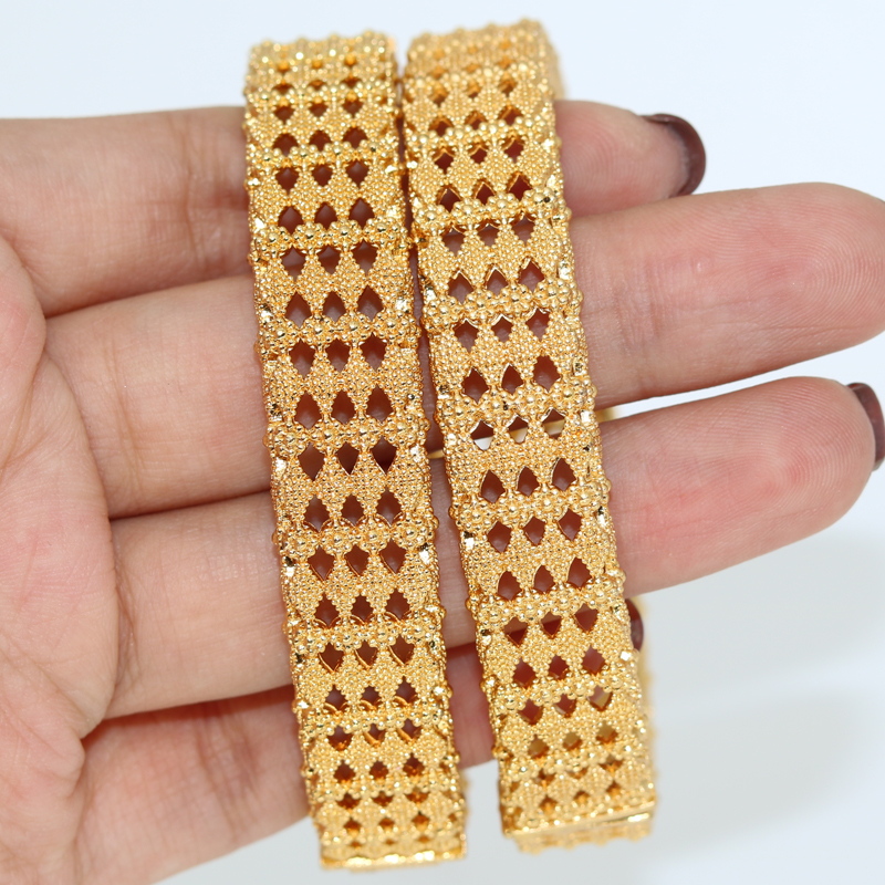 2pcs/lot Indian Gold Bracelets - Ethnic Fashion In Dubai ulasan dan harga