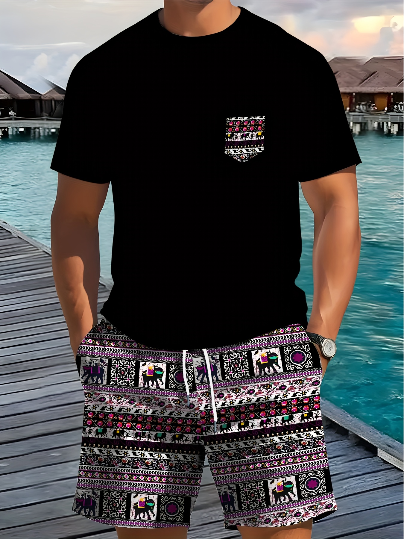 2026 Summer New Men's Short-Sl - Ethnic Fashion In ulasan dan harga