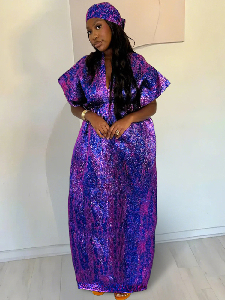 Loose Fit Shiny African Women' - Ethnic Gown ulasan dan harga