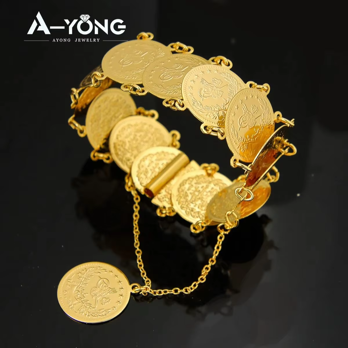 Turkish Coins Bracelet 21k Gol - Ethnic Fashion In Dubai ulasan dan harga