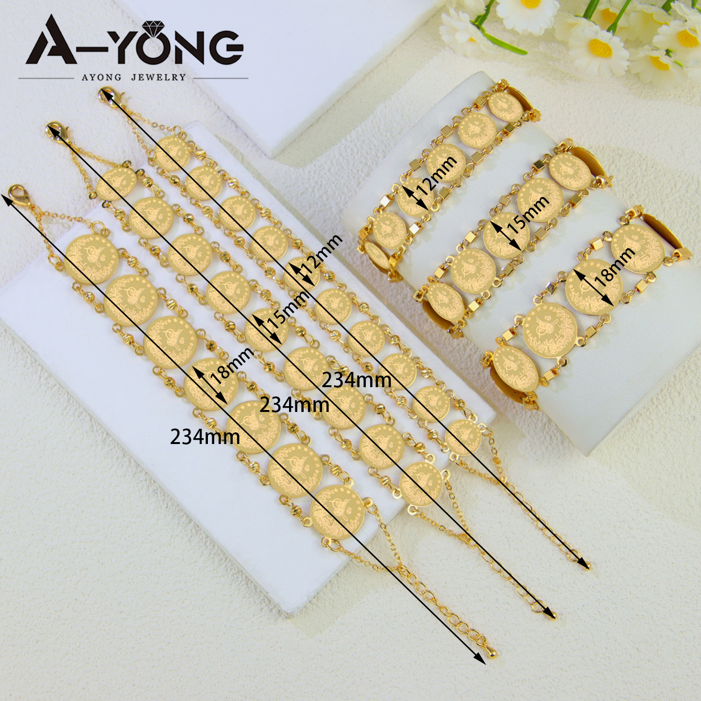Turkish Coins Bracelet 21k Gol - Ethnic Fashion In Dubai ulasan dan harga