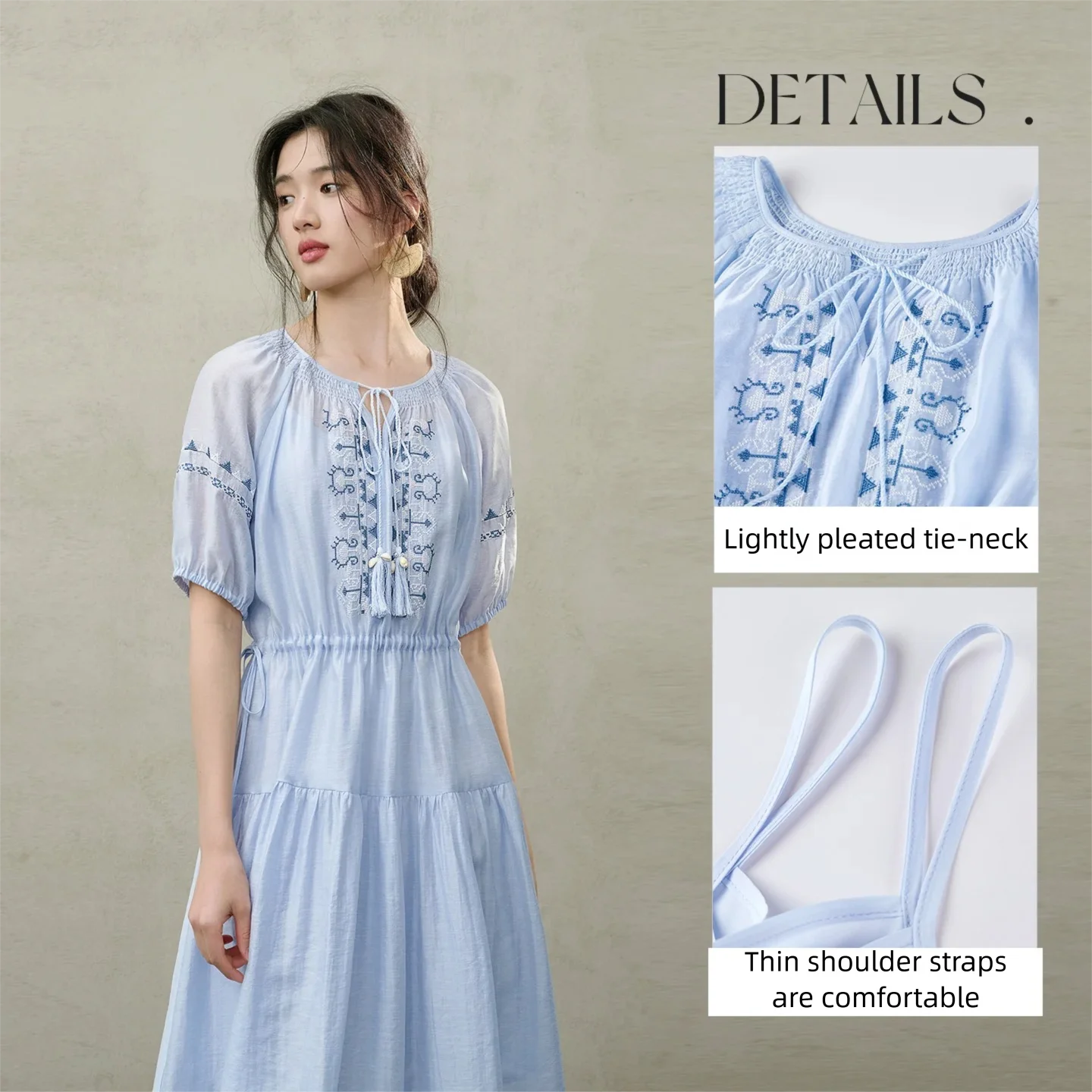 SENTUBILA Women's Boho Two-Pie - Ethnic Fashion Dress ulasan dan harga