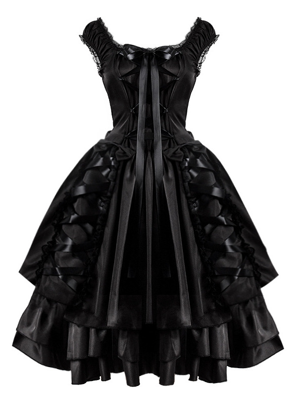 Black Lolita Dress Halloween C - Ethnic Gown ulasan dan harga