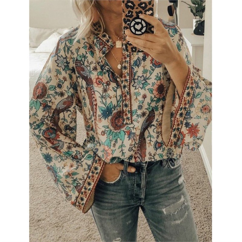 Bohemia Flower Printed Women's - Ethnic Fashion For Ladies ulasan dan harga