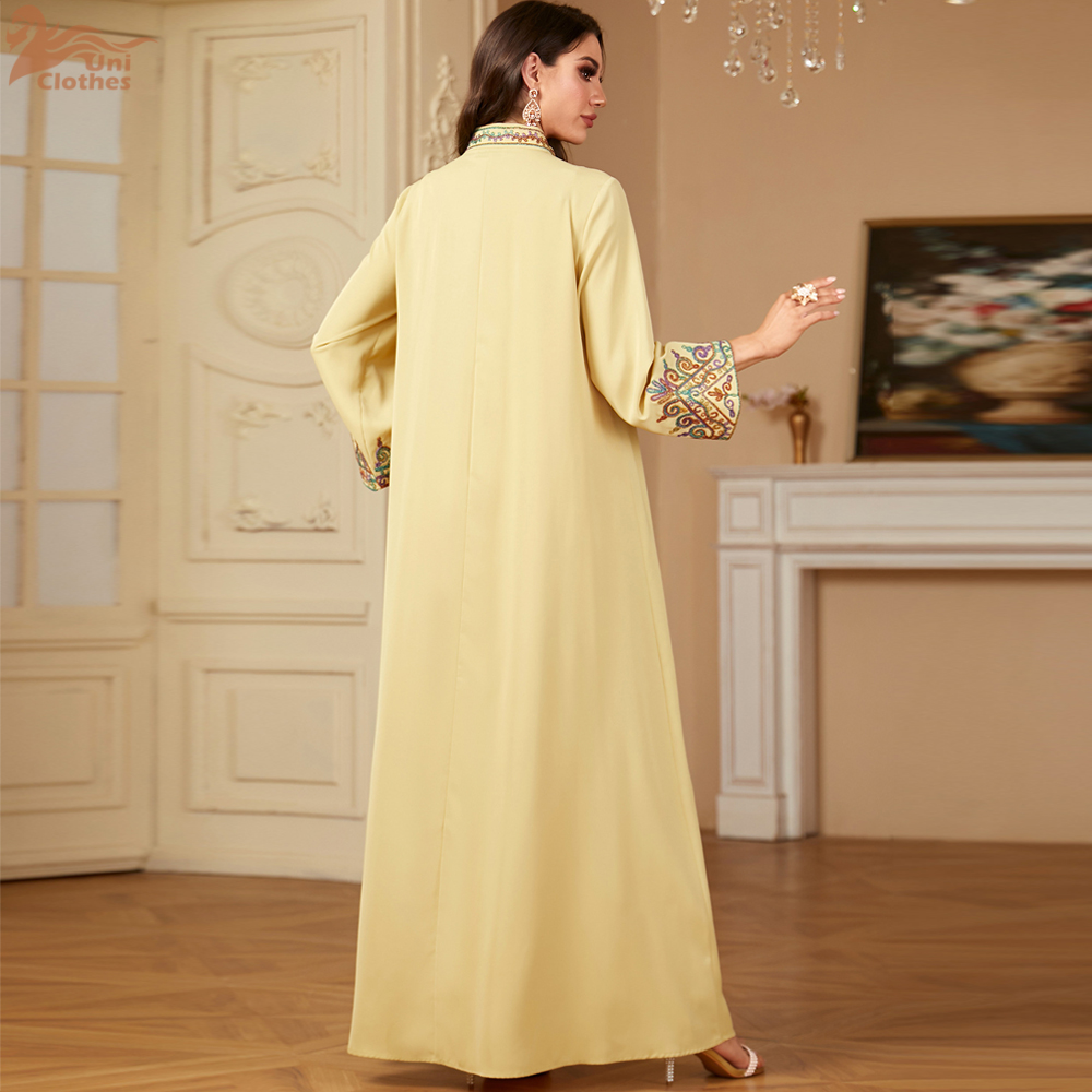 Uni Embroidery V-Neck Long Dre - Ethnic Fashion In Dubai ulasan dan harga