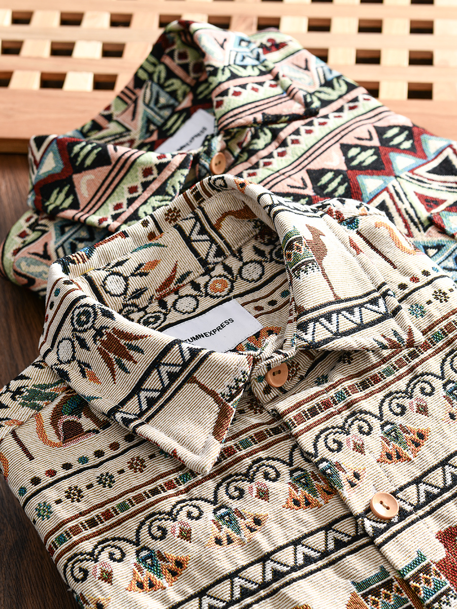  Thickened Collared Men's Shir - Urban Ethnic Fashion ulasan dan harga