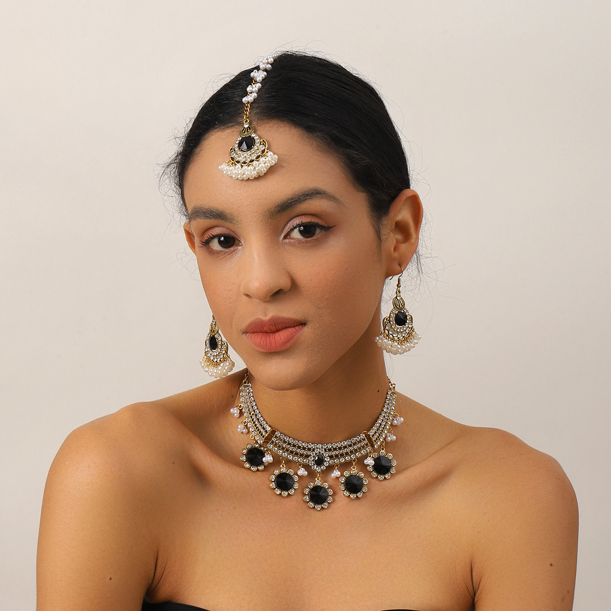 Luxury Gold Color Round Crysta - Ethnic Fashion In Dubai ulasan dan harga