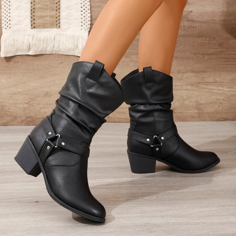 Womens Mid-Calf Boots Retro St - Ethnic Fashion In ulasan dan harga