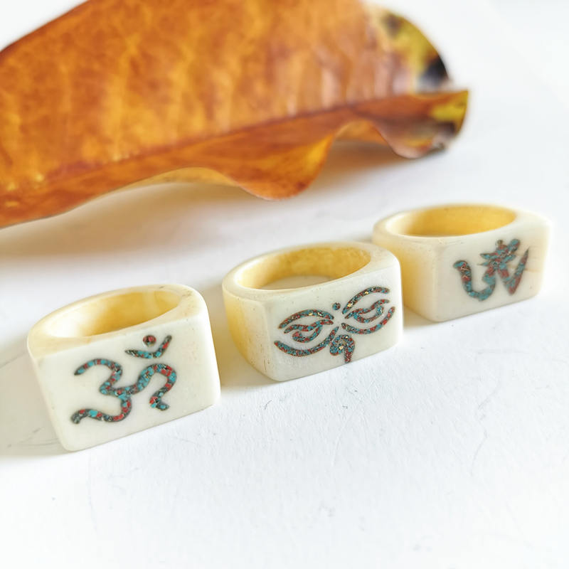 Tibetan Amulet Symbols Ring fo - Ethnic Fashion Com ulasan dan harga