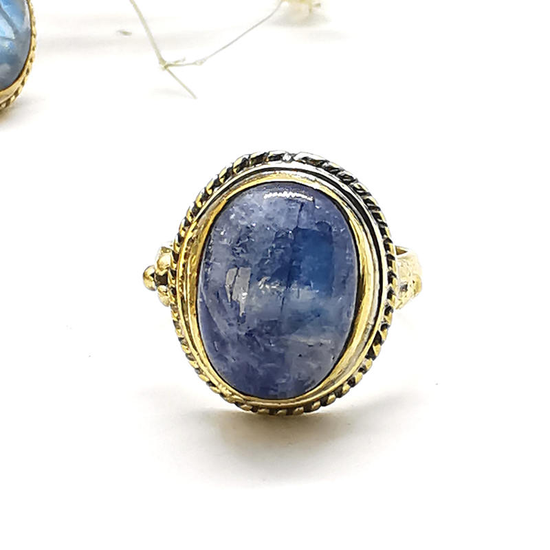 Natural Stone Rings Brass Inla - Ethnic Fashion Com ulasan dan harga