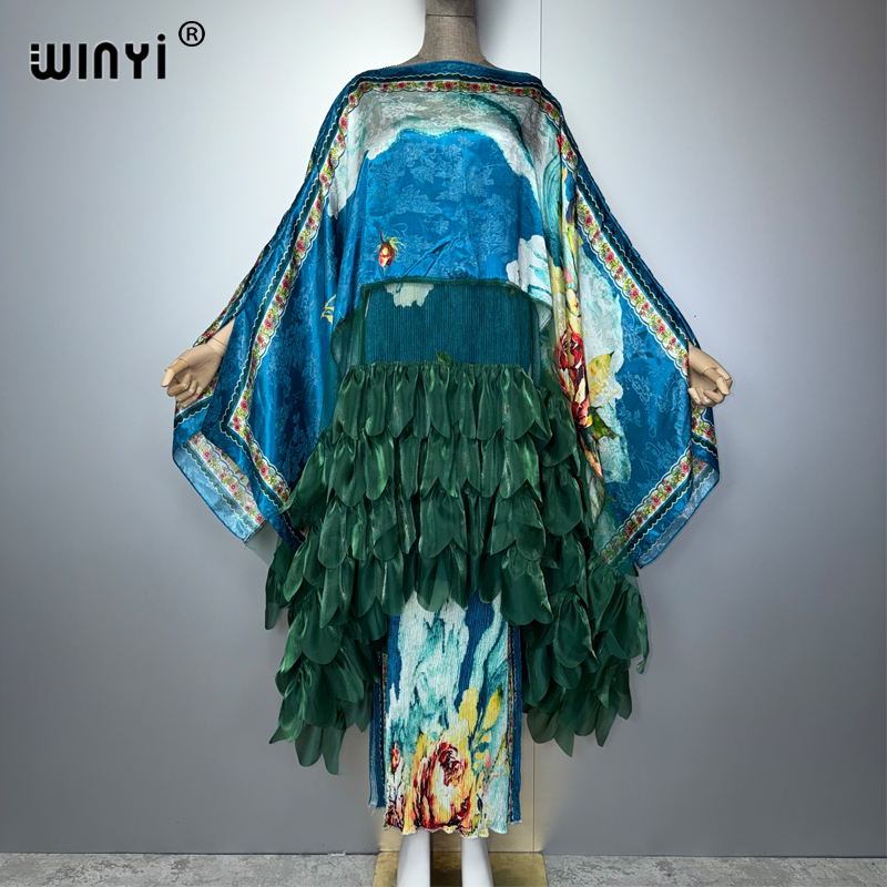 WINYI Boho beach Pleated slim  - Ethnic Fashion Dress ulasan dan harga