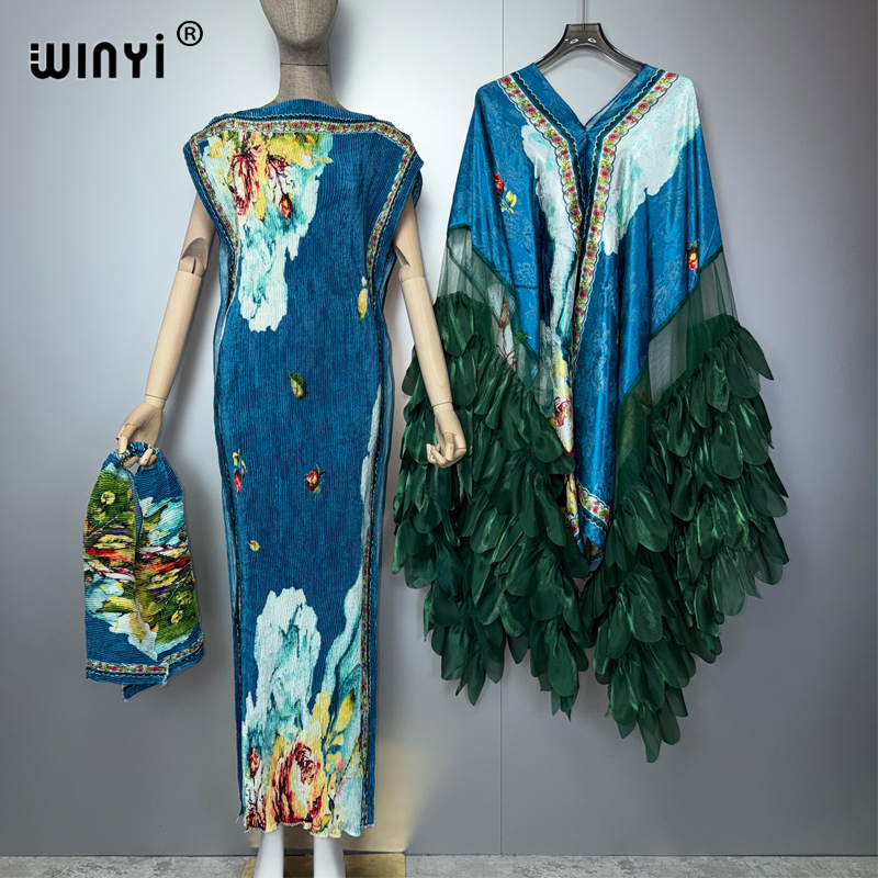 WINYI Boho beach Pleated slim  - Ethnic Fashion Dress ulasan dan harga